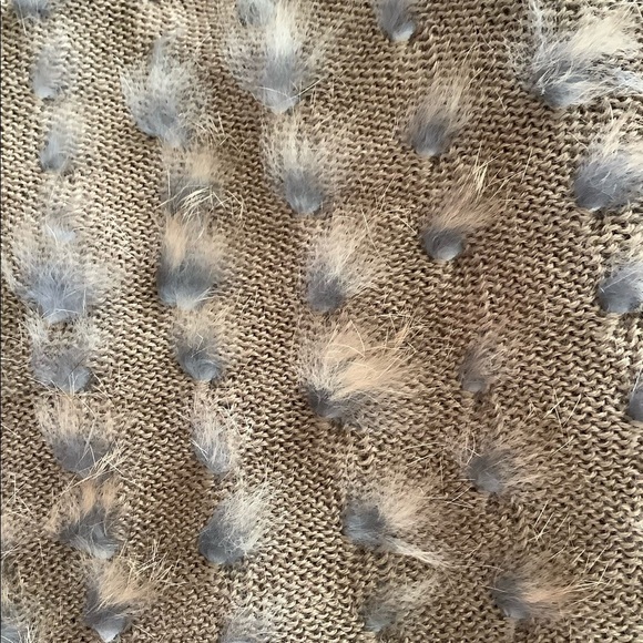 Gaby el Eden Rabbit Fur Poncho Sz-L/XL - Picture 6 of 7